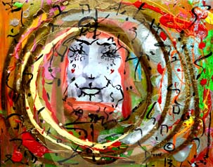 street-urban-art-original-paintings-for-sale-graffiti-tattoo-day-of-the-dead-makeup-grace-divine-skull-religious-parody-