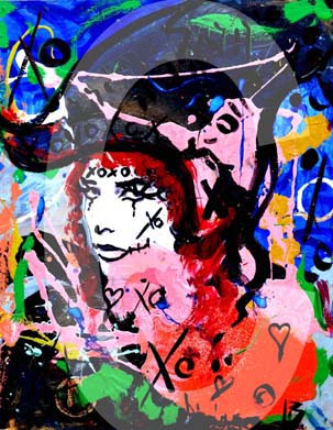street-urban-art-original-paintings-for-sale-graffiti-tattoo-day-of-the-dead-makeup-grace-divine-skull-religious-parody-