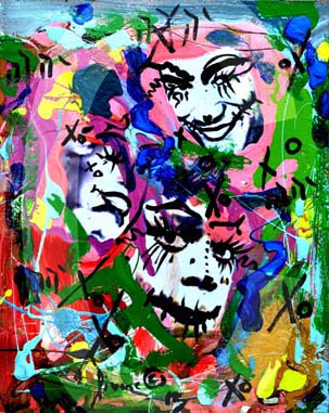 street-urban-art-original-paintings-for-sale-graffiti-tattoo-day-of-the-dead-makeup-grace-divine-skull-religious-parody-
