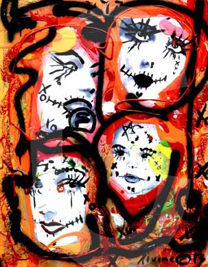 street-urban-art-original-paintings-for-sale-graffiti-tattoo-day-of-the-dead-makeup-grace-divine-skull-religious-parody-