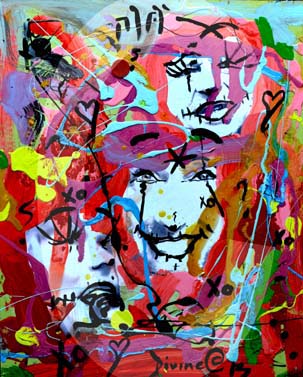 street-urban-art-original-paintings-for-sale-graffiti-tattoo-day-of-the-dead-makeup-grace-divine-skull-religious-parody-