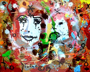 street-urban-art-original-paintings-for-sale-graffiti-tattoo-day-of-the-dead-makeup-grace-divine-skull-religious-parody-