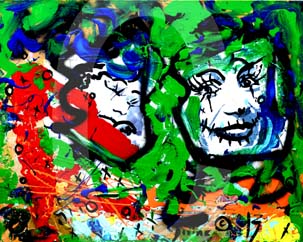 street-urban-art-original-paintings-for-sale-graffiti-tattoo-day-of-the-dead-makeup-grace-divine-skull-religious-parody-