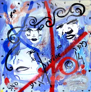 street-urban-art-original-paintings-for-sale-graffiti-tattoo-day-of-the-dead-makeup-grace-divine-skull-religious-parody-