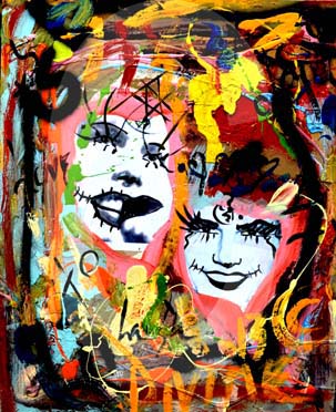 street-urban-art-original-paintings-for-sale-graffiti-tattoo-day-of-the-dead-makeup-grace-divine-skull-religious-parody-