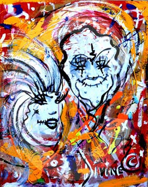 street-urban-art-original-paintings-for-sale-graffiti-tattoo-day-of-the-dead-makeup-grace-divine-skull-religious-parody-