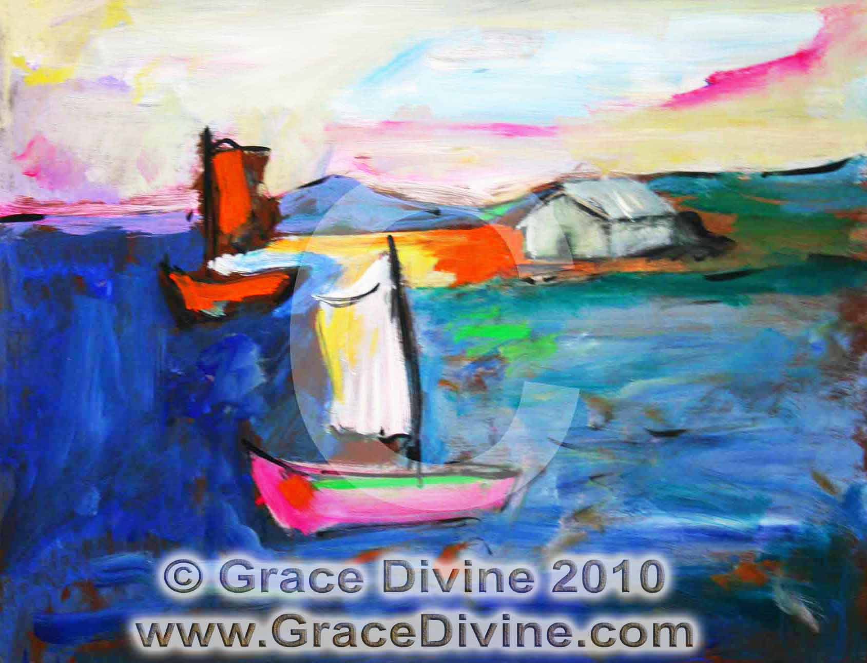 -seascape-art-beach-boat-sand-surf-painting-grace-divine-modern-abstract-surreal